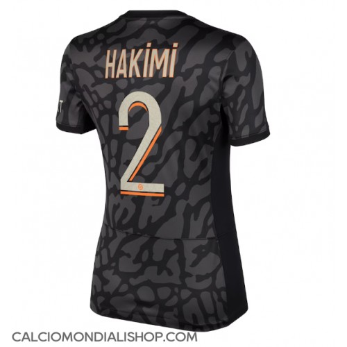 Maglie da calcio Paris Saint-Germain Achraf Hakimi #2 Terza Maglia Femminile 2023-24 Manica Corta